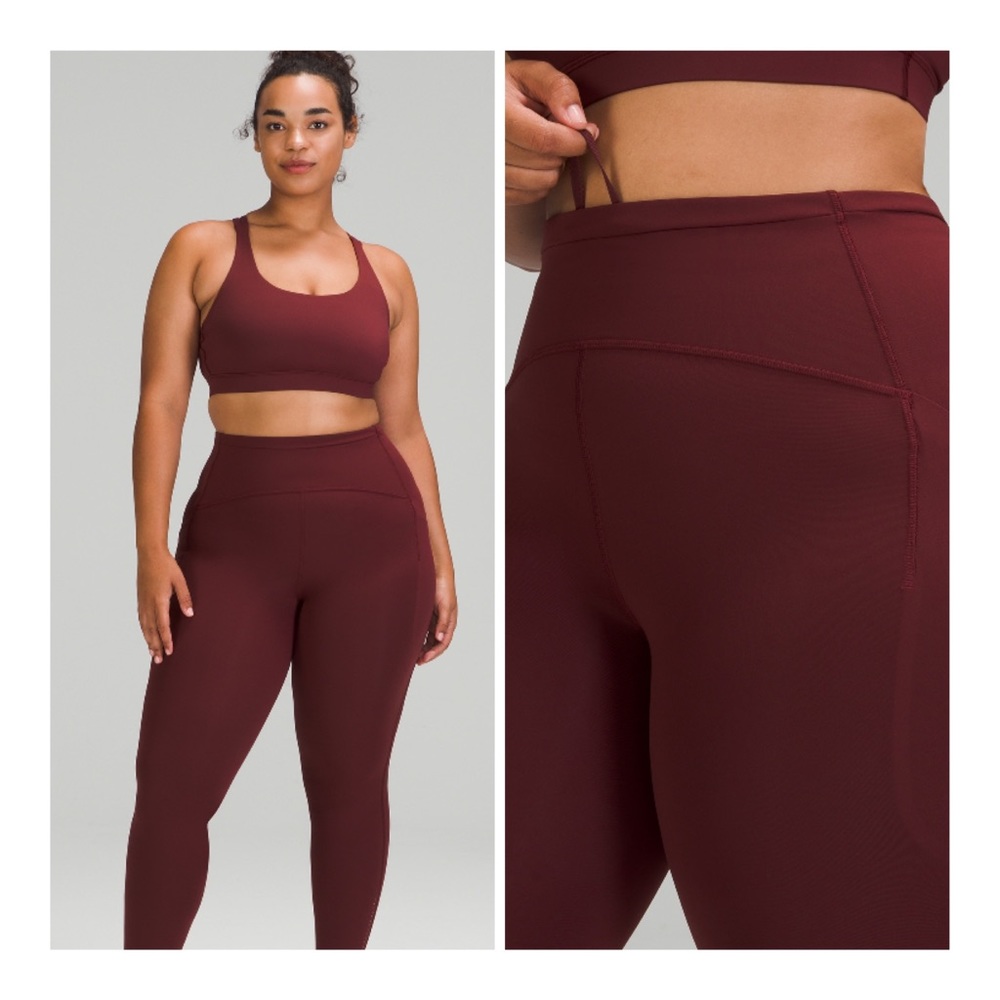 Lululemon Swift Speed Tights 28” Red Merlot